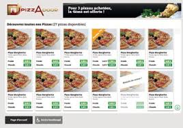 Display avec Choix de pizzas et prix